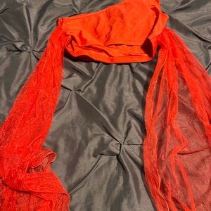 Elegant Red Women's Scarf